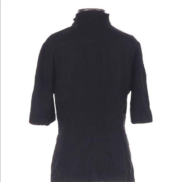 WHITE House Black Market size 0 black linen jacket - Picture 2 of 4